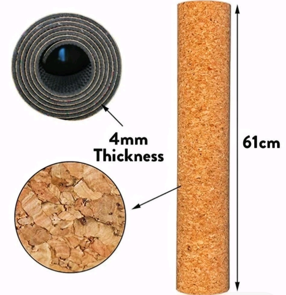 Natural Cork Eco Gym Mat & Carry Bag Set (Blocks not included) - Image 5