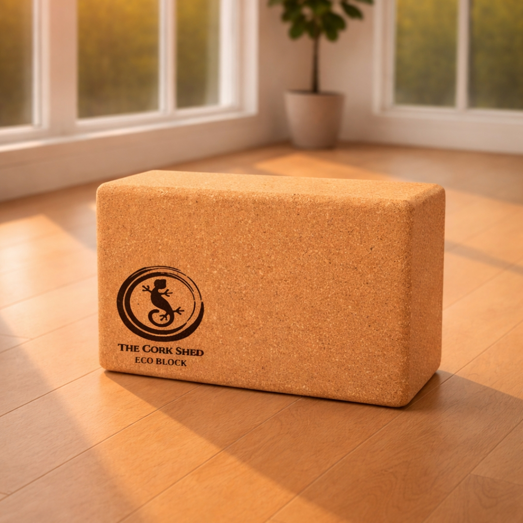 Natural Cork Eco Gym Mat, Blocks & Carry Bag Set - Image 6